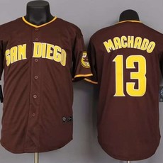 산디에고 패드레드 마차도 브라운 야구 셔츠
