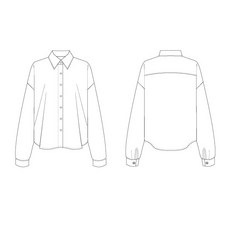 재봉패턴 의류패턴 SB-ST05 드롭숄더 루즈핏 셔츠 옷도안 옷패턴 패턴시트 설명서포함, 1개