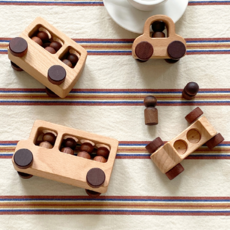 [노벨랜드]네츄럴 4종 고급 원목 자동차 역할놀이, 1개