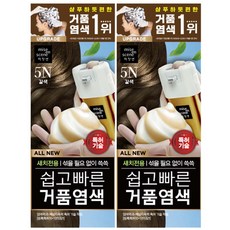 미쟝센 쉽고 빠른 거품 새치전용 염모제, 5N갈색, 2개