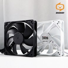 쿨링팬 컴퓨터팬 시스템쿨러 저소음 120mm팬 교체용 벌크 블랙, 1개