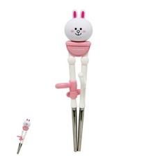 [엠유종합상사] 초등교정젓가락 유아교정용젓가락 젓가락연습 유아젓가락 라인프렌즈 코니 스텐 연습용 젓가락
