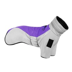 오렌지원 강아지 패딩 지퍼 플렉스 한겨울 패딩, 그레이 퍼플, 1개