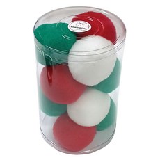 체리아트 크리스마스 트리장식 폼폼이 솜방울 오너먼트 통포장, 50mm