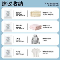 真空壓縮收納袋 衣物被子收納整理, 1個, 配電泵行李箱【5中+5小】