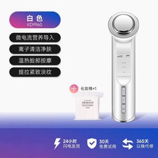 金稻儀潔面儀導入導出面膜儀，家用臉部面部深層清潔毛孔神器, 白色清潔組合套餐【導入 卸妝二合一】, 白色, KD9960