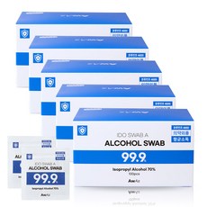 AWAS 국산 일회용 이소프로필 알콜스왑, 5개, 100개입