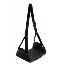 발해먹실용적인 여행용 해먹 소프트 터치 접이식 기내 발판 폴리에스테르 다리 사무실용, 01 Black, 1개