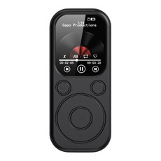 휴대용 MP3 뮤직 플레이어 블루투스 호환 5.4 고속 충전 타입 C 포트 FM 녹화, 검은색