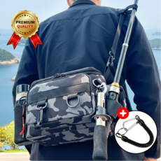 코르빈 루어가방 다용도 낚시 보조가방 숄더백 크로스백 힙색 멀티가방, 잘빠진 블루블랙