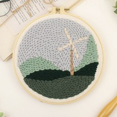 아트조이 DIY 펀치니들 키트 풍차가 있는 풍경, 1개