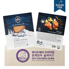 건염 훈제연어 슬라이스 4kg(200gX20팩) 연어 박스 도매, 20개, 4kg