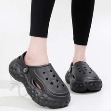 늘눠프 통굽 샌들 슬리퍼 240-245mm 블랙