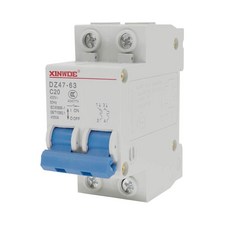 VictorsHome 미니어처 차단기 저전압 DZ47-63 2극 20A 400V DIN 레일 마운트 C20 50A, 1세트