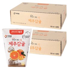 아워홈 제주가 보낸 선물 제주감귤, 80개, 125ml