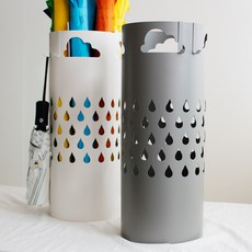 구름 철제 원형 우산꽂이 우산거치대 철제우산꽂이 우산고리 증정, 원형 우산꽂이 - 매트 그레이, 1개