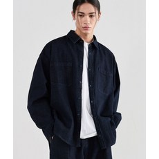 아워데이즈 OURDAYZ 오버핏 데님 셔츠 자켓 WASHED DEEP INDIGO