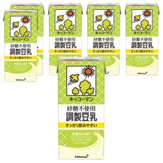 KIKKOMAN 龜甲萬 無需添加糖的豆漿, 6個, 1L