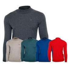 JENOBIO 男士針織圓形長袖高爾夫 T 恤 CTJN2012