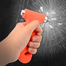 차량 유리창 파손 탈출 비상 안전 도구 망치 사고 긴급 구조 장비 차내 상비 공구, 상세페이지 참조, 1개