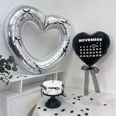 파티아일랜드 캘린더 하트 리본 스탠드 세트 달력 생일 기념일, 7~12월