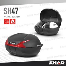 SHAD SH47 快拆機車後箱, SH47置物箱+後箱靠背, SH47置物箱+後箱靠背