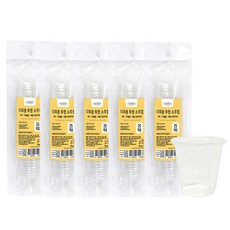 찐스토어 나무이야기 일회용 투명 플라스틱 소주컵, 5개, 25개입, 60ml