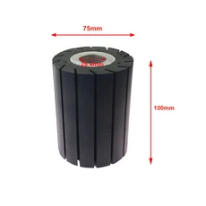 1조각 직경. 75mm/90mm/100mm/110mm 확장 롤러 55A 고무 연마 휠, 07 75x100x25.4mm