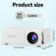 LOVFIR 빔프로젝터 가정용 미니빔 USB전원 내장스피커 휴대용 캠핑 홈시네마 고화질, M3S흰색