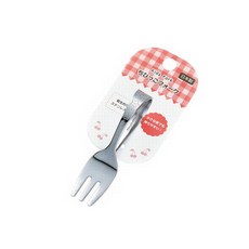 日本 Echo 兒童學習餐具 幼兒專用 不鏽鋼 橫握 學習叉子學習湯匙 兒童餐具, 1個, 叉子, 叉子