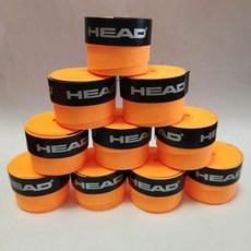 테니스볼 머신 전문 헤드 접착 오버그립 미끄럼 방지 오리지널 라켓 핸드 그립 패들 접착제 배드민턴 스쿼시 훈련 스웨트밴드, 9) dry orange, 1개