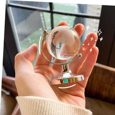 인테리어 미니지구본 장식품 크리스탈 투명 미니어처 지구본, 본상품