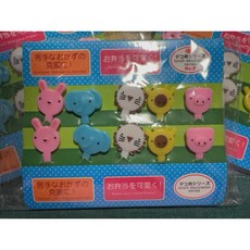 全新*日式便當 手作便當 可愛動物裝飾叉 10入組, 1個