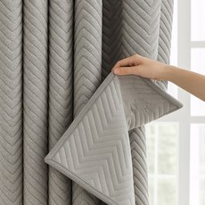 4중방한 방풍 누빔 바람막이 커튼 창문형 햇빛차단 방음 커튼1장