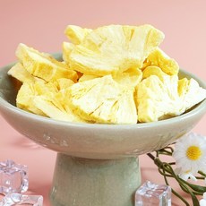 동결 건조 파인애플 크리스프 건조 파인애플 건조 파인애플 슬라이스 물에 담가둔 것 장식용 보존 과일 건조 과일 캐주얼 간식, 동결건조 파인애플 덩어리 168g3봉지 대형, 1개