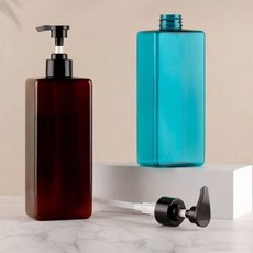 샴푸 바디워시 로션 공병 3개 500ml 빈용기 리필용기 빈통 케이스, 1개, 500ml 3개_투명
