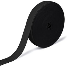 다용도 납작 수선 고무줄 500cm, 1개, 블랙 8mm