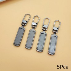 5pcs 금속 지퍼 슬라이더 풀러 인스턴트 지퍼 헤드 분리형 수리 키트 교체 버클 여행 가방 가방 DIY 봉제, [04] 04, [01] 5PCS