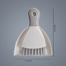 DFMEI 家居窗縫清潔刷桌面迷你掃帚套裝垃圾鏟書桌清理掃把簸箕組合, 1個, mini  灰色:如圖