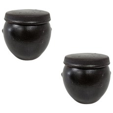 [왓위셀] 작은 항아리 미니 옹기 단지 현관 소금단지, 2개