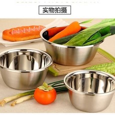 不銹鋼盆 廚房盆 傢用 加厚 無磁 加深 大麵盆 洗菜盆 和麵盆, 1個, 加厚加深27cm-1個裝