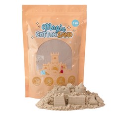 따블리에 매직 코튼 샌드 모래놀이 촉촉한 색모래 8색, 1개, 1kg, 브라운