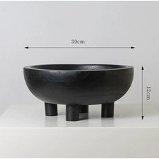 전통 제사상 소반 다도 개다리 대형 목재 트레이 제수용, 네 다리 과일 접시 지름 30cm