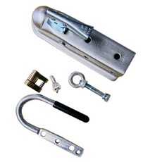 트레일러견인장치 캠핑카 견인장치 트레일러, 1개, 아연도금 금색잠금 1개+링+손잡이