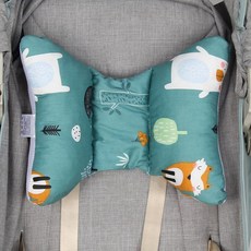 嬰兒枕頭 嬰兒護頸枕 推車護頸防震 寶寶蝴蝶靠枕 新生兒防偏頭定型枕 棉, 動物森林（秋冬款）