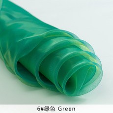 매쉬 원단 바이 컬러 샤이니 오간자 패브릭 디자이너 메쉬 튤 패브릭 웨딩 장식 보일 투명 천 조금 스티프 느낌 TJ0698, 6, 1개