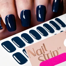 16팁 박스 솔리드-17색상 세미큐어드 UV 젤 네일 스티커 롱래스팅 랩 LED 램프 익스텐션, 13 NJK-000101-056