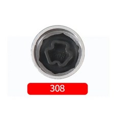 도난 방지 휠 볼트 잠금 너트 키 어댑터 타이어 나사 클래스 제거 도구, 3. 308, 1개