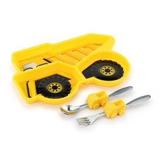 키즈펀웨어 미 타임 밀 유아동식기세트, Dump Truck, Plate + Fork + Spoon, 1개