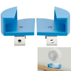 WuWoWo Woozoo 책상 선풍기용 Blue Bunk 침대 팬 홀더 지름 21cm(8.25인치) 모델 튼튼한 C-클램프 기숙사/대학실용 쿨링 액세서리 클립온 설치, WuWoWo Woozoo 책상 선풍기용 Blue Bun
